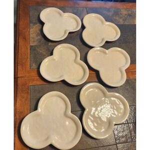 Elite Global Solutions Clover Shaped Melamine Appetizers Dish Set Of 6 D825P 8"